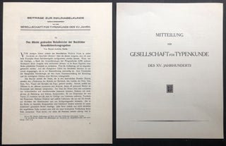 Veröffentlichungen der Gesellschaft für Typenkunde des XV. Jahrhunderts. Jahrgang XXIII-XXIV, 1929/1930, Tafel 1794-1888
