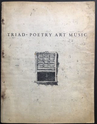 Item #H32032 Triad: Poety, Art, Music (1959), No. 3. William Byler, Clarence Lee David R. Slavitt...