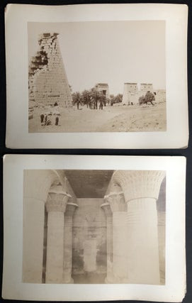 21 large photographs ca. 1890 of Egyptian monuments, antiquities, mosques, people