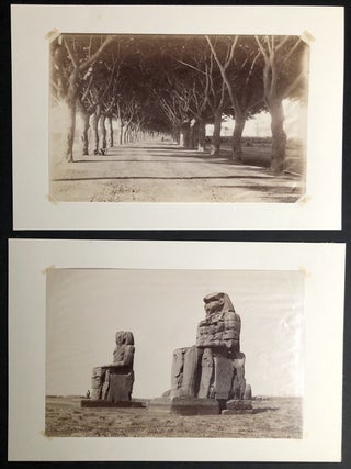 21 large photographs ca. 1890 of Egyptian monuments, antiquities, mosques, people
