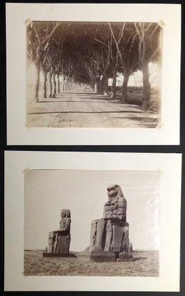 21 large photographs ca. 1890 of Egyptian monuments, antiquities, mosques, people