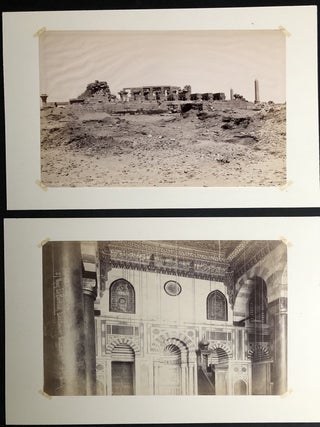 21 large photographs ca. 1890 of Egyptian monuments, antiquities, mosques, people