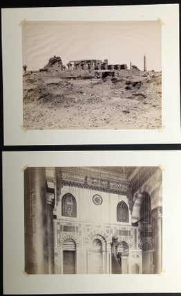 21 large photographs ca. 1890 of Egyptian monuments, antiquities, mosques, people