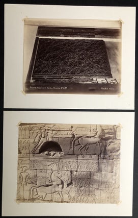 21 large photographs ca. 1890 of Egyptian monuments, antiquities, mosques, people