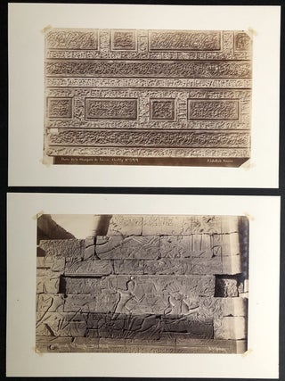 21 large photographs ca. 1890 of Egyptian monuments, antiquities, mosques, people