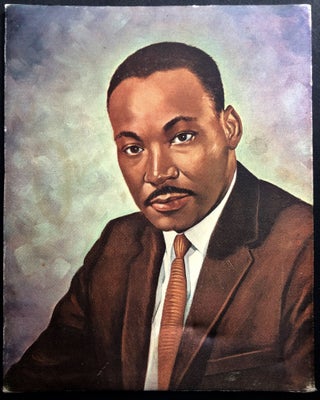 Item #H32128 A Portrait of Martin Luther King Printed on Satin (ca. 1963