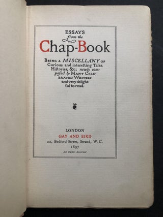 Chap-Book Essays