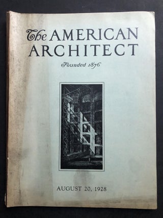 Item #H32284 The American Architect, August 20, 1928. Ralph Adams Cram