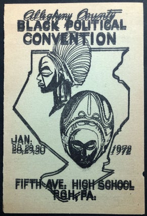 Item #H32362 Small leaflet for Allegheny County Black Political Convention, 1972 at Fifth Ave....