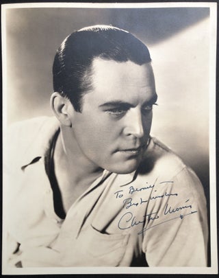 Item #H32582 Handsome inscribed late 1930s 8x10 photo of CHESTER MORRIS. Chester Morris