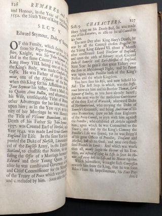 Remarks upon the Reigns of Several of our English Princes; with the Characters of their Favourites...