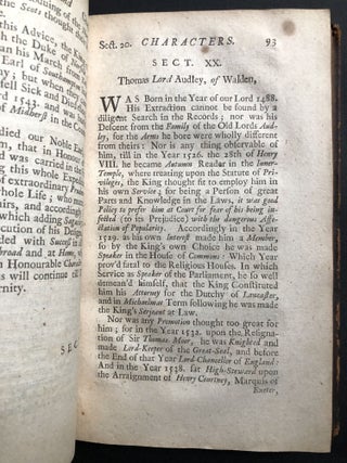 Remarks upon the Reigns of Several of our English Princes; with the Characters of their Favourites...