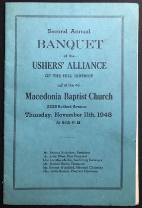 Item #H32621 1948 program, 2nd Annual Banquet, Usher's Alliance of the Hill District at the...