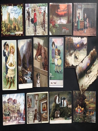 65 Tuck postcards from the 1900s: Thanksgiving, Easter, Christmas, Valentines, New Years, UK scenes, Cartoons, Beautiful Women, etc.