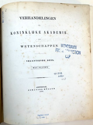 Verhandelingen der Koninklijke Akademie van Wetenschappen, Vol. 20, 1879