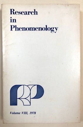 Item #H32914 Research in Phenomenology, Vol. VIII, 1978: Jacques Derrida issue. John Sallis,...