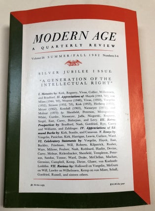 Item #H32927 Modern Age, A Quarterly Review, Summer/Fall 1982: Silver Jubilee "A Generation of...