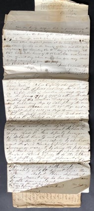 Item #H33117 1851-1852 Hollidaysburg legal document with handwritten survey notebook from...