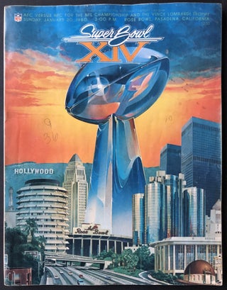 Item #H33128 1980 Super Bowl XIV souvenir program, Steelers vs. Rams