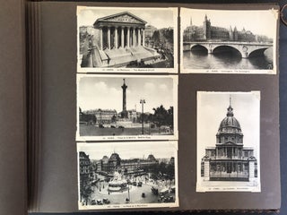 Large 1937 photo album documenting trip to Queen Elizabeth's coronation,
