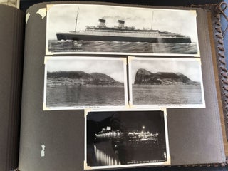 Large 1937 photo album documenting trip to Queen Elizabeth's coronation,
