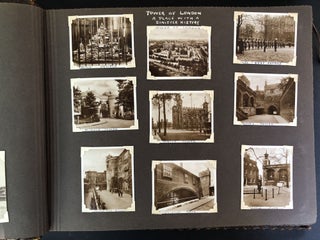 Large 1937 photo album documenting trip to Queen Elizabeth's coronation,