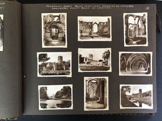 Large 1937 photo album documenting trip to Queen Elizabeth's coronation,