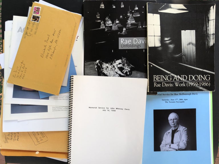 Item #H33199 Group of books, publications, letters by/about Rae Davis, Canadian performance artist: Unfoldings, Being & Doing, etc. Rae Davis, Goldie Rans.