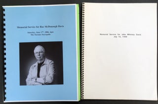 Group of books, publications, letters by/about Rae Davis, Canadian performance artist: Unfoldings, Being & Doing, etc.