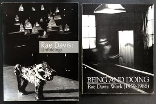 Group of books, publications, letters by/about Rae Davis, Canadian performance artist: Unfoldings, Being & Doing, etc.