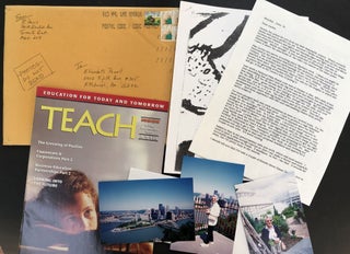 Group of books, publications, letters by/about Rae Davis, Canadian performance artist: Unfoldings, Being & Doing, etc.