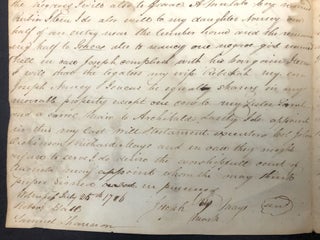 Last will & testament of Joseph Mays including slaves, Augusta County, Virginia (1786) and 1813 codicils, Woodford County, KY