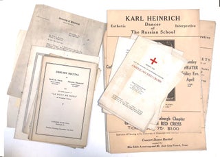 Item #H33281 1915-1935 Archive of Pittsburgh DANCE programs, placards, ephemera: Russian school...