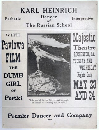 1915-1935 Archive of Pittsburgh DANCE programs, placards, ephemera: Russian school ballet