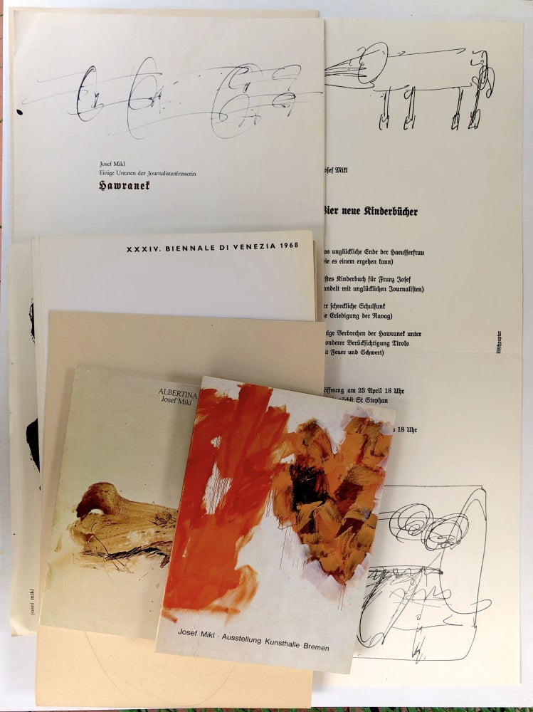 Item #H33283 Group of publications, ephemera 1961-79 by/about Josef Mikl, some signed. Josef Mikl.