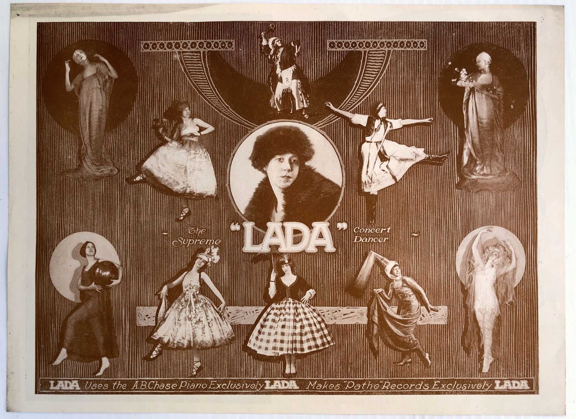 Performance Lada Flyer for a performance by Lada at Carnegie Music Hall, NYC, 1920 ...