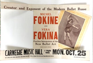 Item #H33304 1920 brochure Michel Fokine & Vera Fokina, Carnegie Music Hall, Pittsburgh, with...