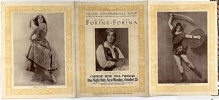 1920 brochure Michel Fokine & Vera Fokina, Carnegie Music Hall, Pittsburgh, with portion of large placard