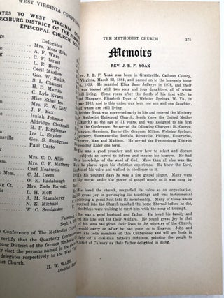 1939 Official Record and Year Book of the West Virginia Conference of the Methodist Episcopal Church