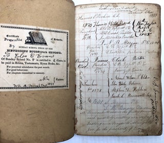 1832-1849 handwritten "Class Book" for Rockingham District (Virginia), Baltimore Conference, Monroe Circuit