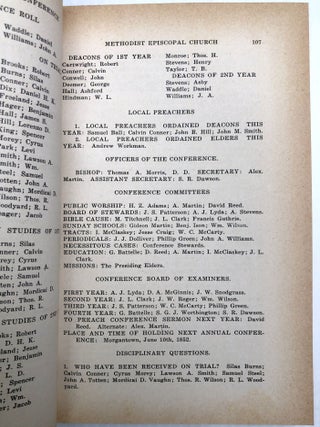1848-1857 Minutes of the Western Virginia Conference of the Methodist Episcopal Church