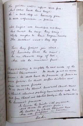 1857 handwritten The Brook By The Way, Christ's Promise & Preciousness, 189 pp.