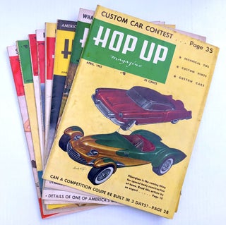 Item #H33418 9 copies of HOP UP magazine 1953-1954, custom cars, hot rods, race cars, sprint...