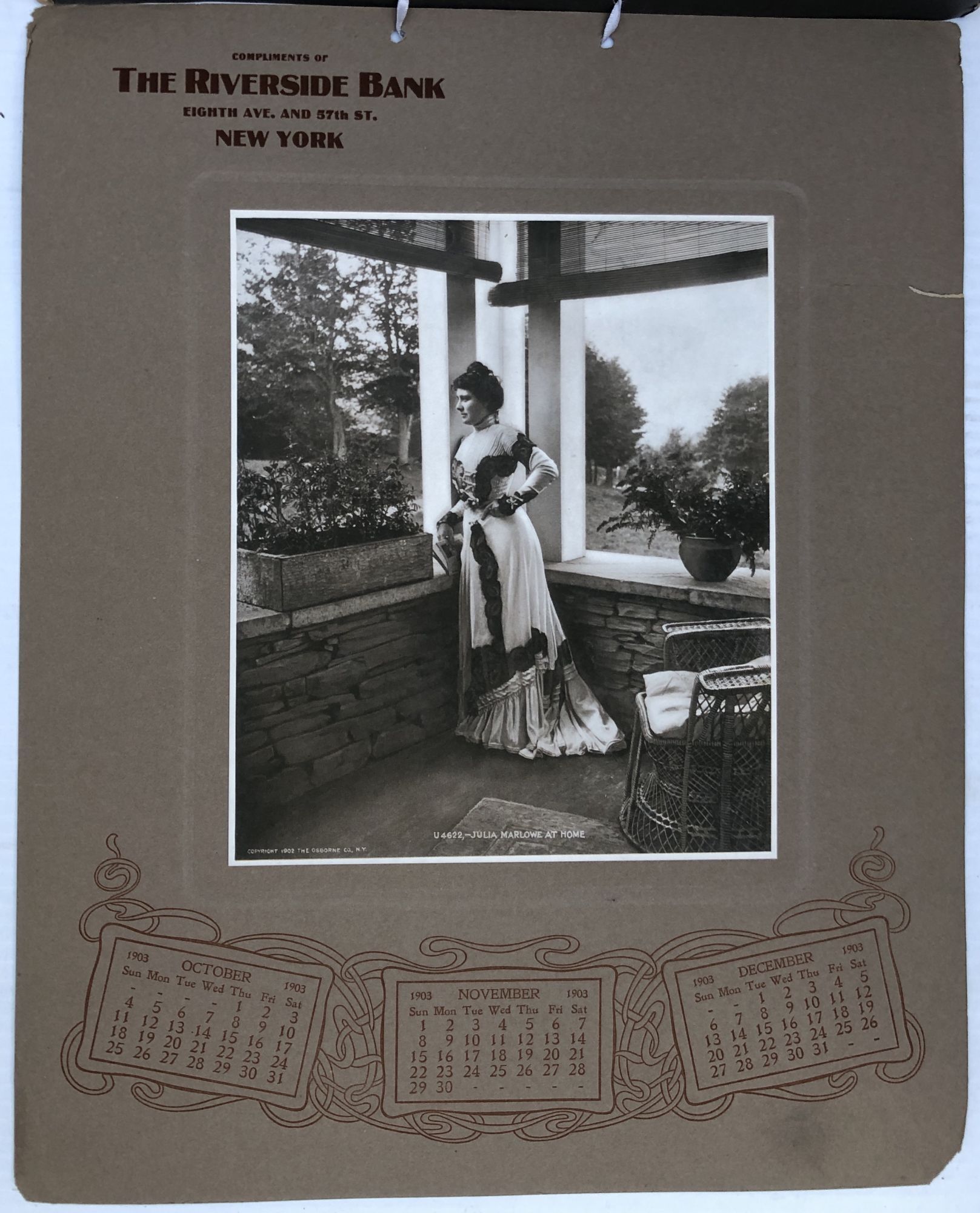 The Dramatic Portrait Calendar for 1903, 15 x 12 with photos of Joseph ...