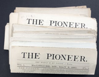 Item #H33537 43 early issues of The Pioneer, 1880-1888, Baltimore Methodist newsletter. Fletcher...