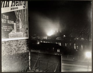 Item #H33656 14 x 11" photo night view of Jones & Laughlin steel mill on Monongahela from the...