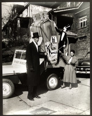 Item #H33666 14 x 11" photo, Mary Dee and Raymond Harris promoting Hi Boy Wines, Pittsburgh 1955....