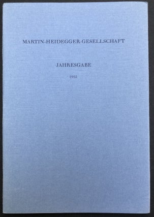 Item #H33922 Jahresgabe der Martin-Heidegger-Gesellschaft, 1992: Die Armut. Martin Heidegger