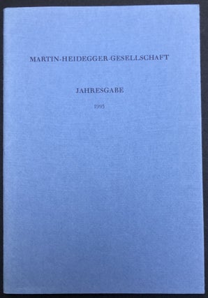 Item #H33923 Jahresgabe der Martin-Heidegger-Gesellschaft, 1993: Das Wesen des Menschen (Das...