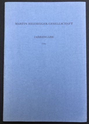 Item #H33925 Jahresgabe der Martin-Heidegger-Gesellschaft, 1996: Erinnerung an Martin Heidegger....
